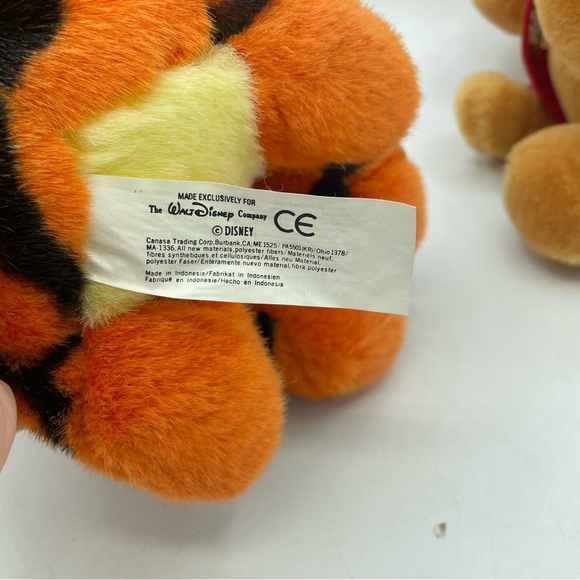 Vintage Walt Disney Company Lot Winnie The Pooh& Tigger Plush 10” Curly Tail - Picture 9 of 11